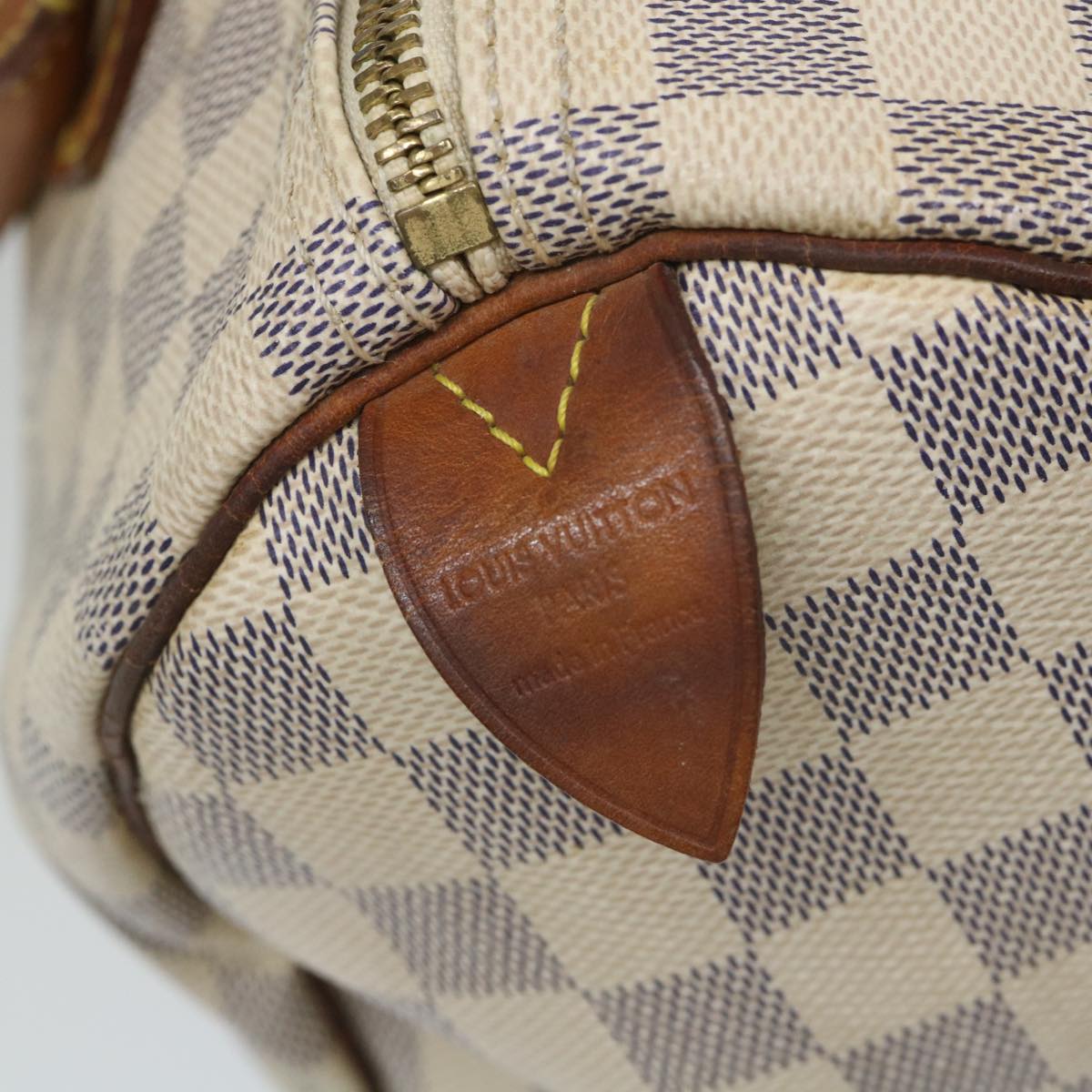 LOUIS VUITTON Damier Azur Speedy 30 Hand Bag N41533 LV Auth ki3543