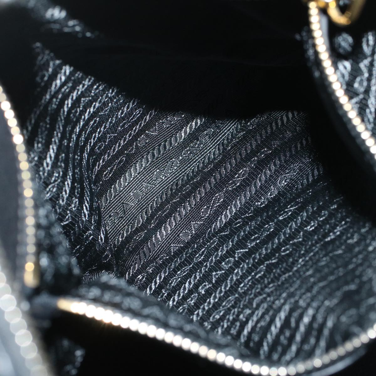 PRADA Hand Bag Leather 2way Black Auth ki3642
