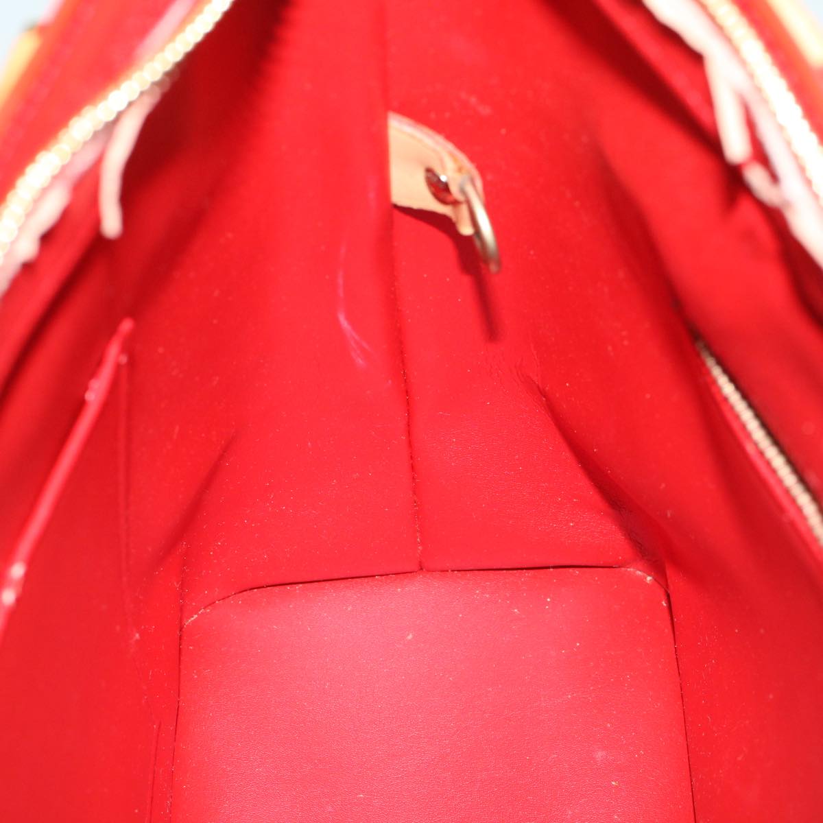 LOUIS VUITTON Monogram Vernis Houston Hand Bag Red M91092 LV Auth ki3650