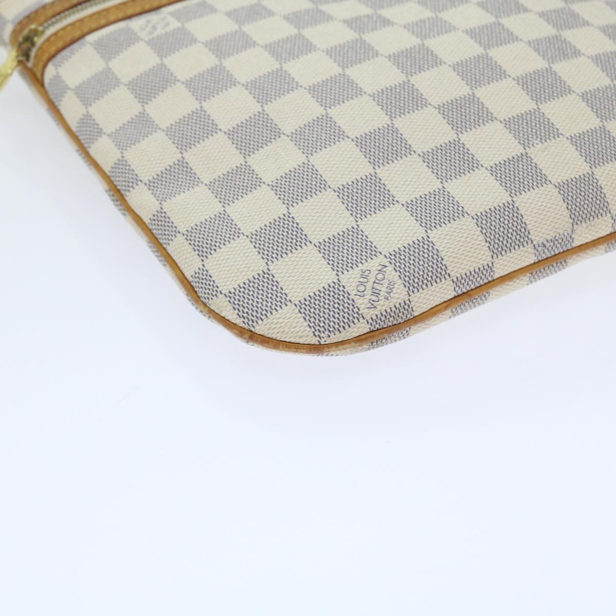 LOUIS VUITTON Damier Azur Pochette Bosphore Shoulder Bag N51112 LV Auth ki3658