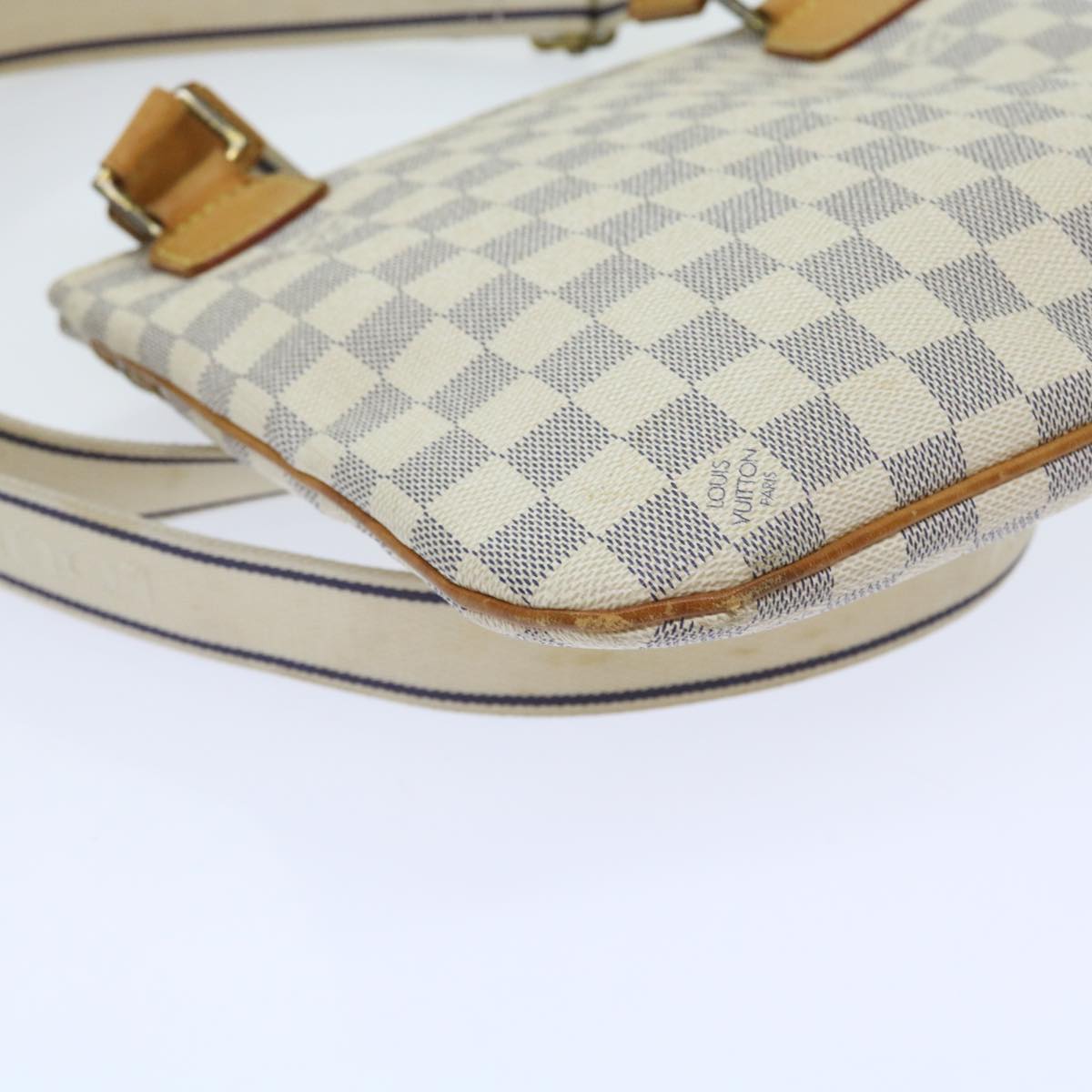 LOUIS VUITTON Damier Azur Pochette Bosphore Shoulder Bag N51112 LV Auth ki3658