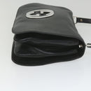 GUCCI Interlocking Shoulder Bag Leather Black 115746 Auth ki3687-3