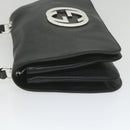 GUCCI Interlocking Shoulder Bag Leather Black 115746 Auth ki3687-4