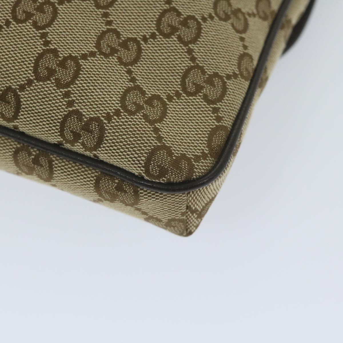 GUCCI GG Canvas Shoulder Bag Beige 256100 Auth ki3818