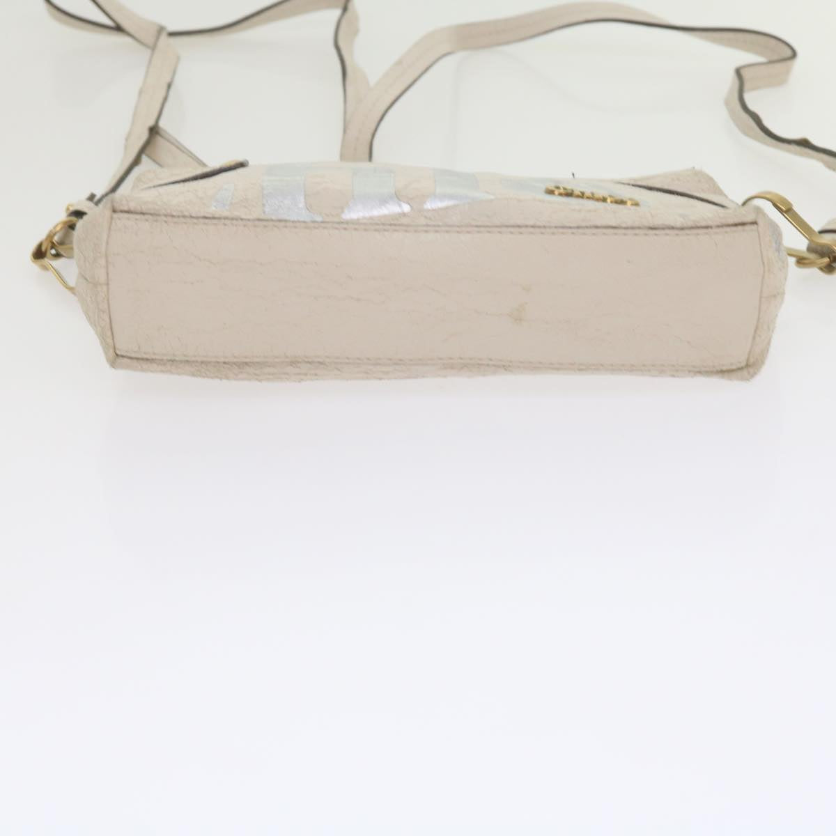 Chloe Hand Bag Leather 2Set White Auth ki3822