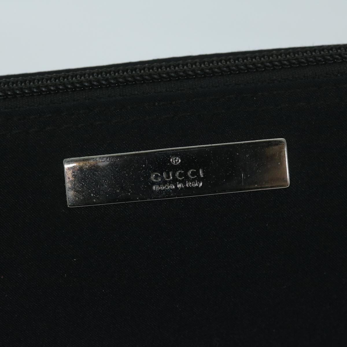 GUCCI Accessory Pouch Satin Black 039 1103 2123 Auth ki3826