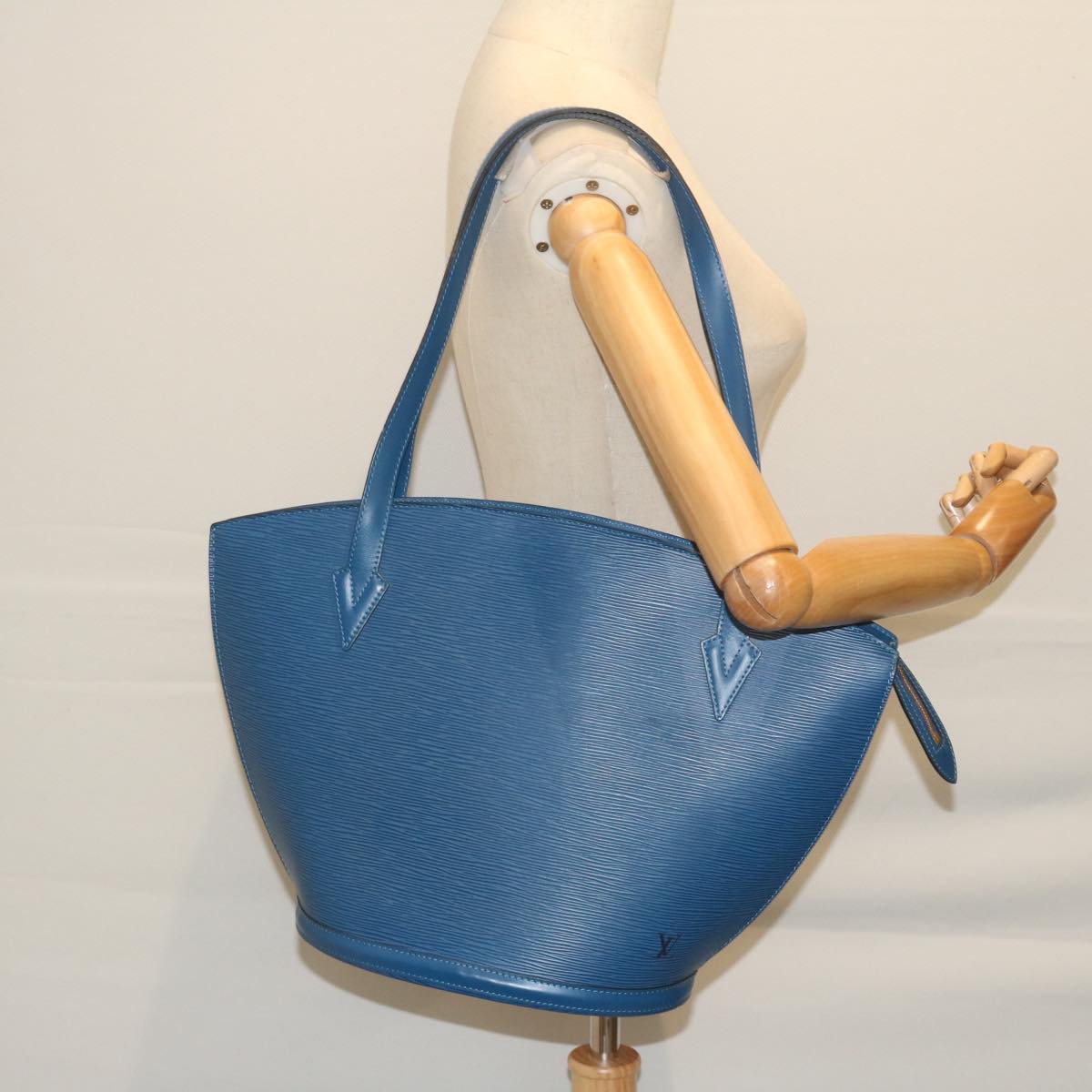 LOUIS VUITTON Epi Saint Jacques Shopping Shoulder Bag Blue M52275 LV Auth ki3855