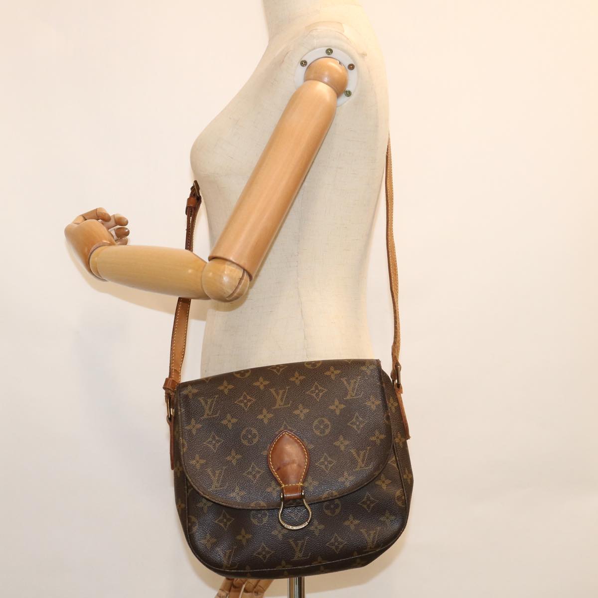 LOUIS VUITTON Monogram Saint Cloud GM Shoulder Bag M51242 LV Auth ki3895