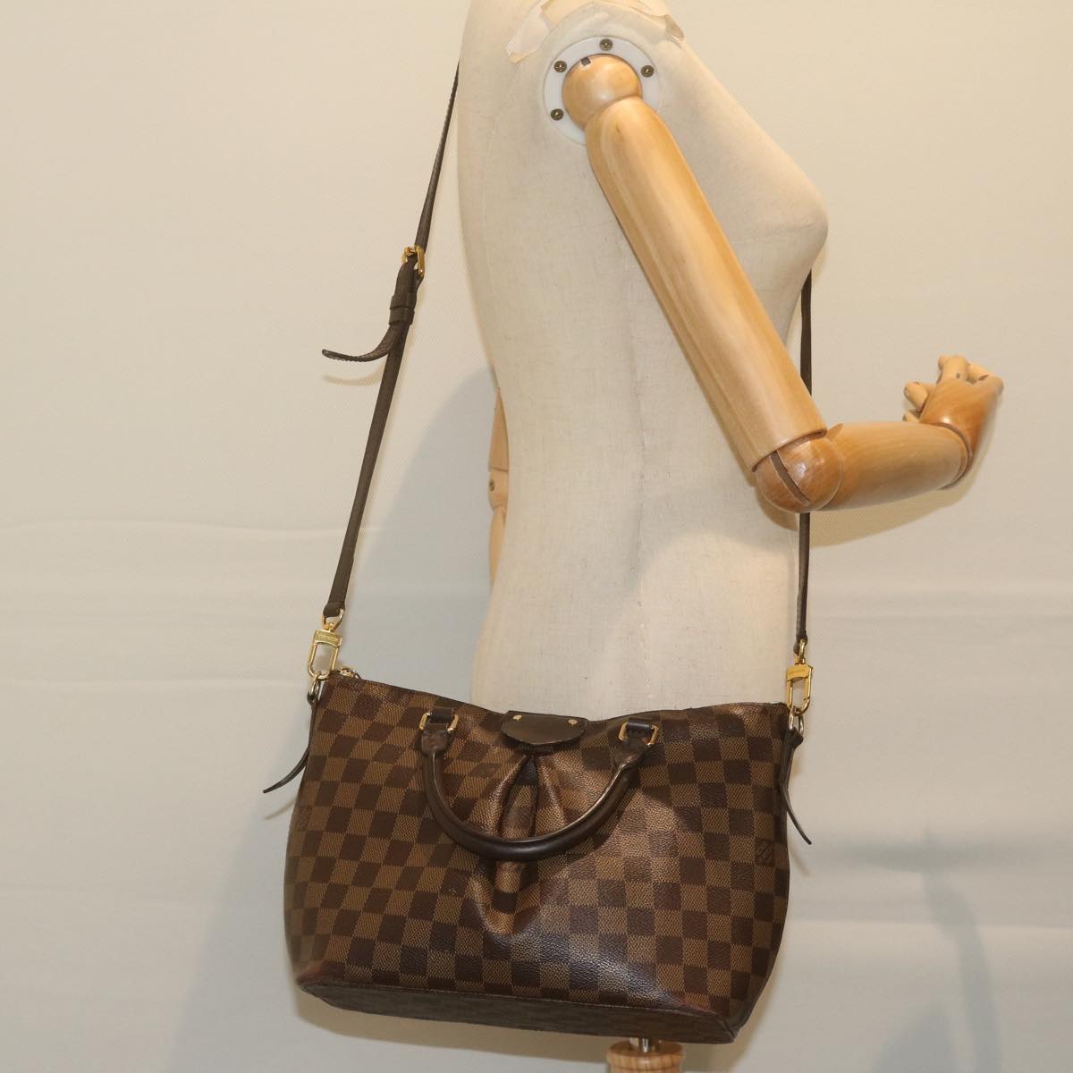 LOUIS VUITTON Damier Ebene Sienna PM Shoulder Bag N41545 LV Auth ki3917