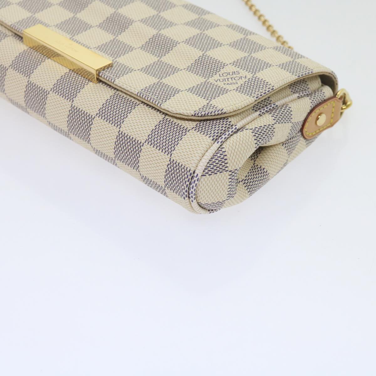 LOUIS VUITTON Damier Azur Favorit MM Shoulder Bag 2way N41275 LV Auth ki3945