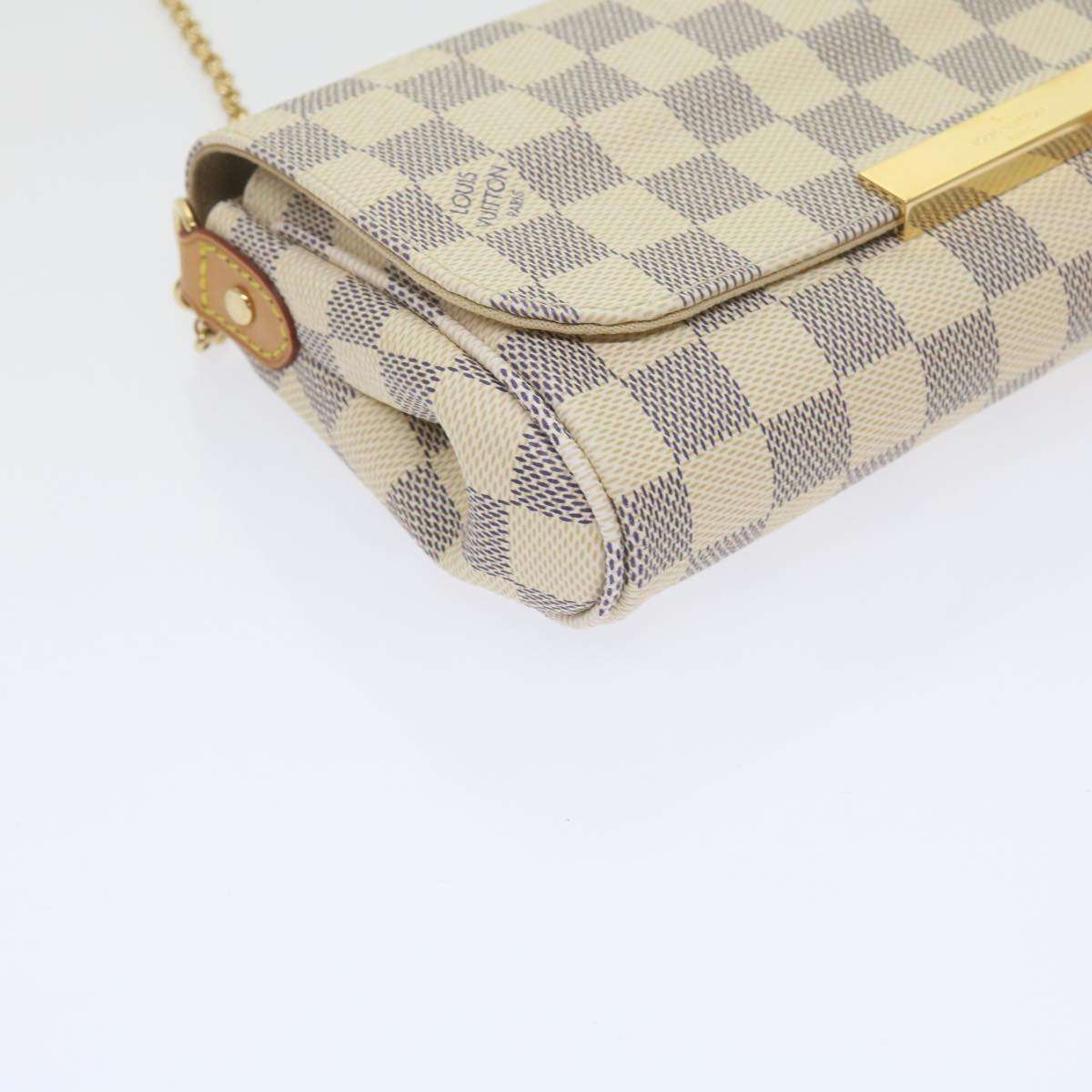 LOUIS VUITTON Damier Azur Favorit MM Shoulder Bag 2way N41275 LV Auth ki3945