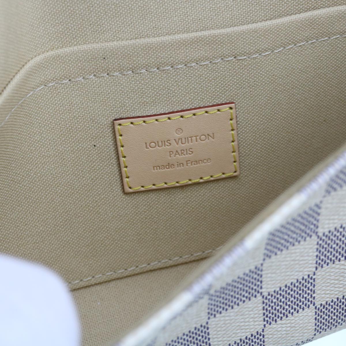 LOUIS VUITTON Damier Azur Favorit MM Shoulder Bag 2way N41275 LV Auth ki3945