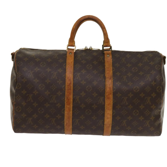 LOUIS VUITTON Monogram Keepall Bandouliere 50 Boston Bag M41416 LV Auth ki3982
