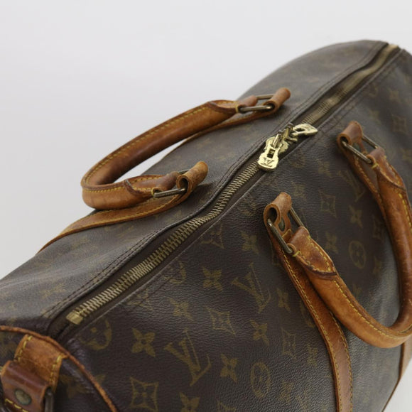 LOUIS VUITTON Monogram Keepall Bandouliere 50 Boston Bag M41416 LV Auth ki3982