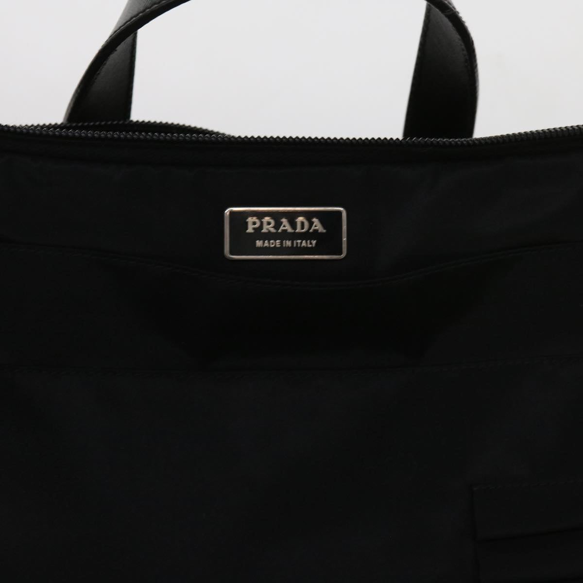 PRADA Business Bag Nylon 2way Black Auth ki3987