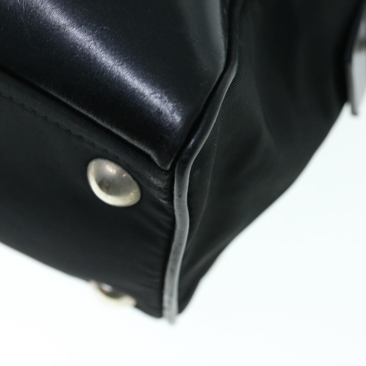 PRADA Hand Bag Nylon Black Auth ki3990