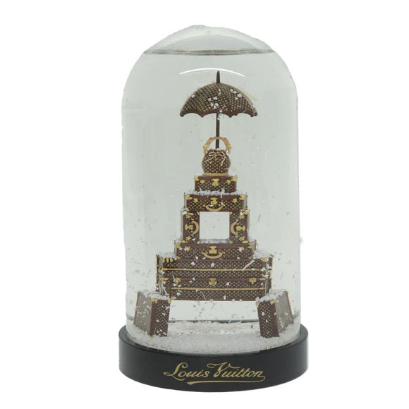 LOUIS VUITTON Trunk Tower Eiffel Tower Snow Globe Clear N99229 LV Auth ki4007SM