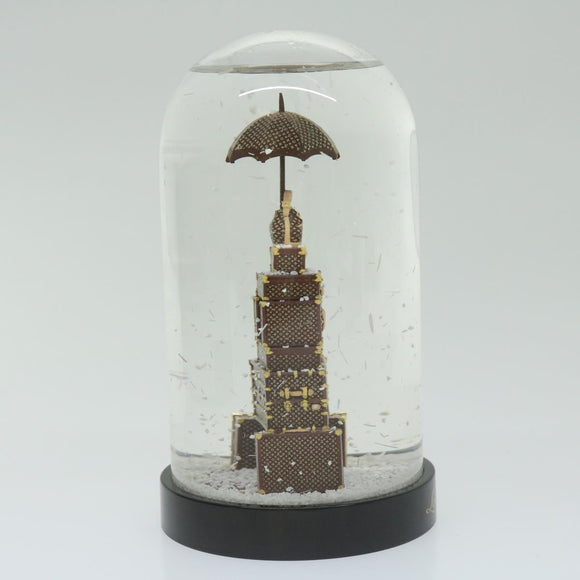LOUIS VUITTON Trunk Tower Eiffel Tower Snow Globe Clear N99229 LV Auth ki4007SM