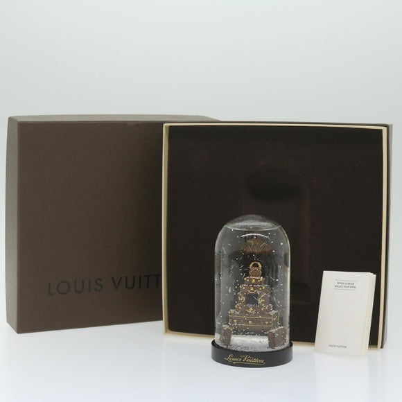 LOUIS VUITTON Trunk Tower Eiffel Tower Snow Globe Clear N99229 LV Auth ki4007SM
