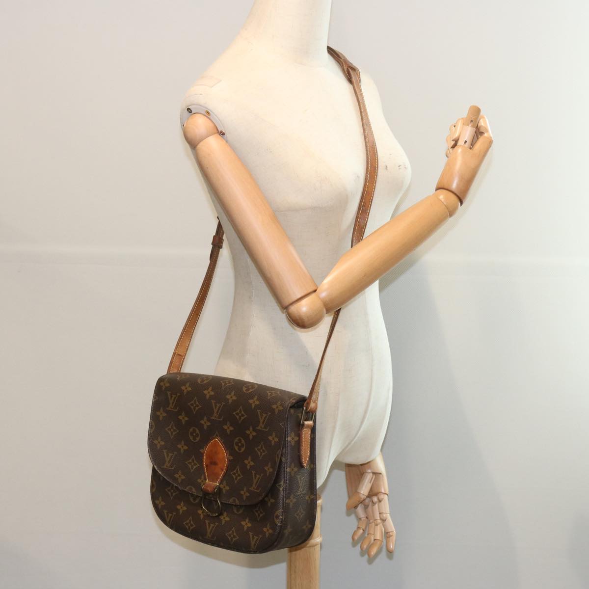 LOUIS VUITTON Monogram Saint Cloud GM Shoulder Bag M51242 LV Auth ki4093