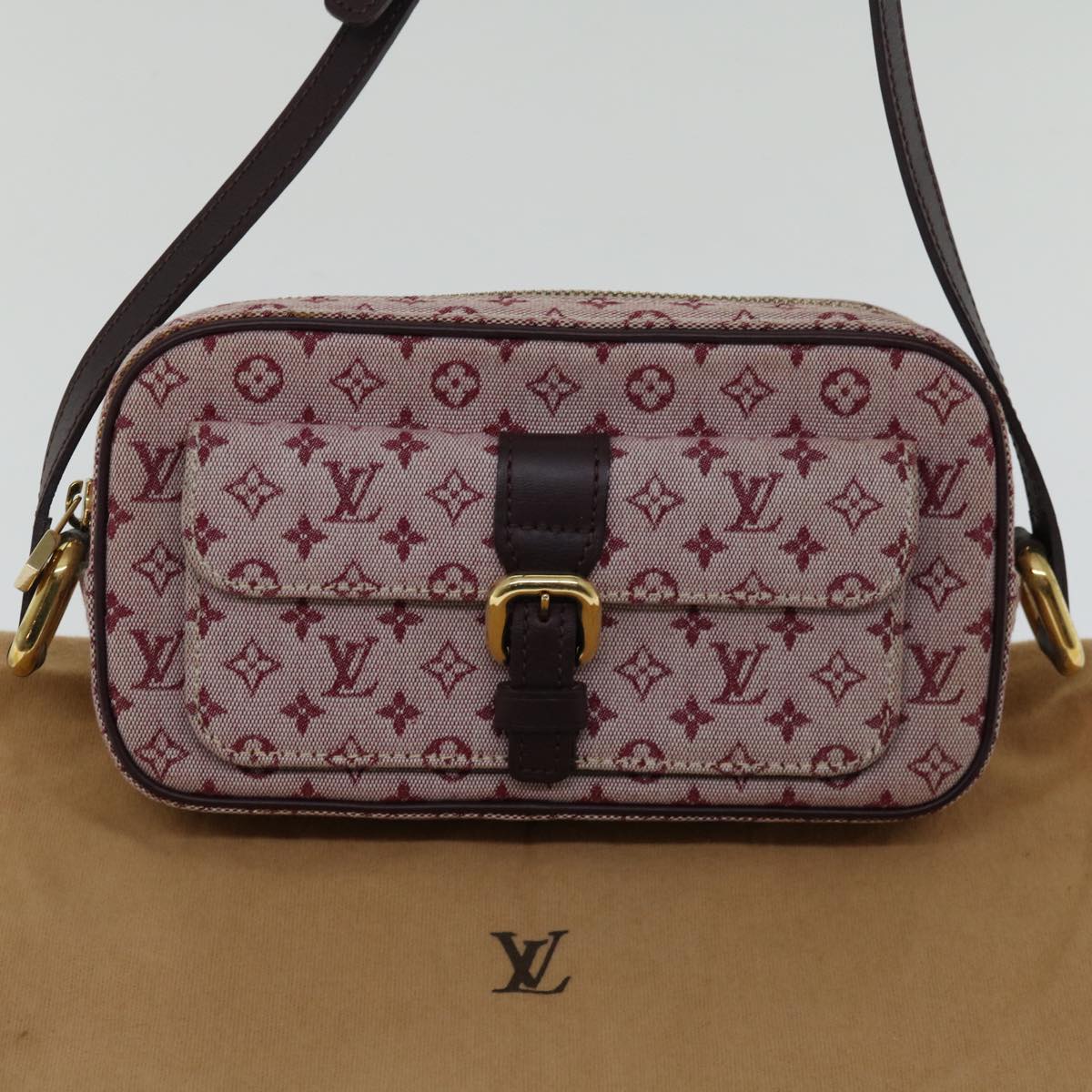 LOUIS VUITTON Monogram Mini Juliet MM Shoulder Bag Red M92219 LV Auth ki4103