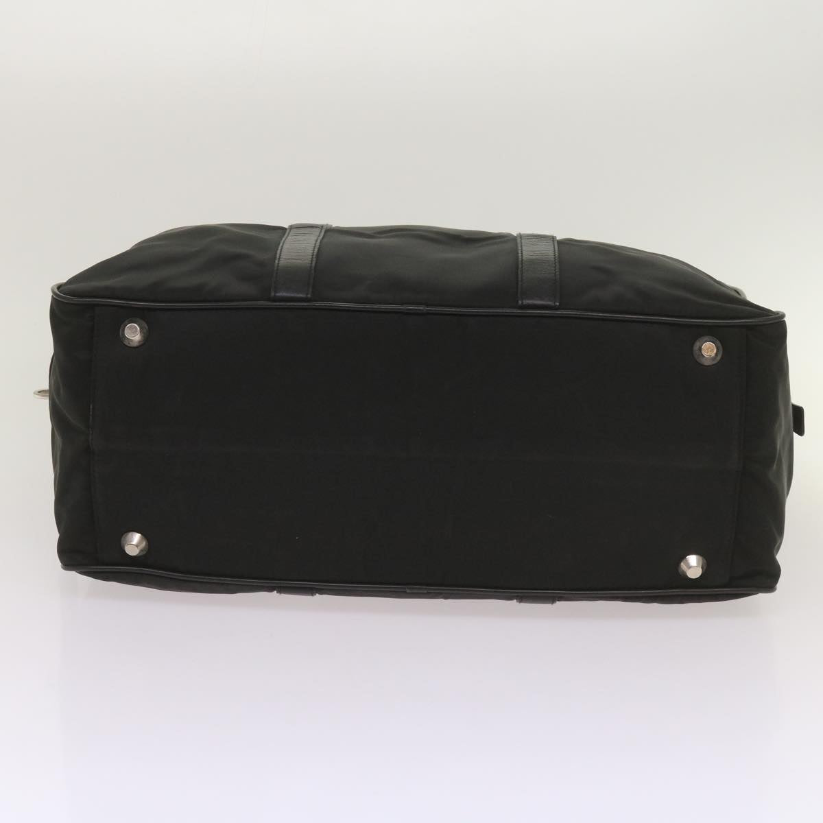 PRADA Boston Bag Nylon Black Auth ki4104