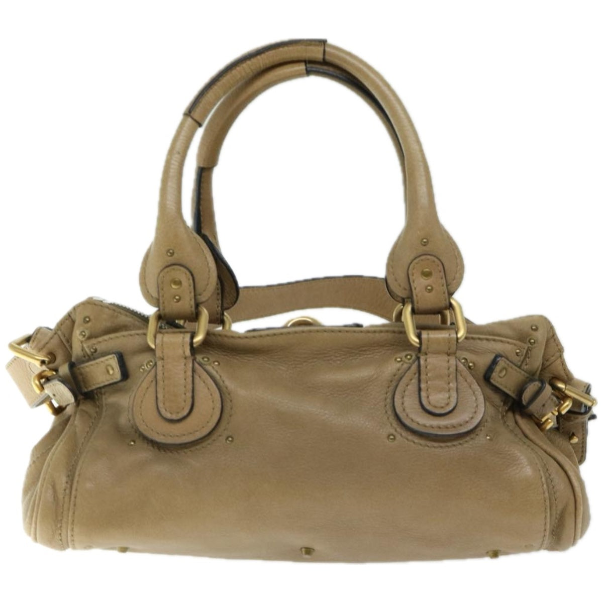 Chloe Paddington Hand Bag Leather 2way Beige 03 09 51 5276 Auth ki4105 - 0