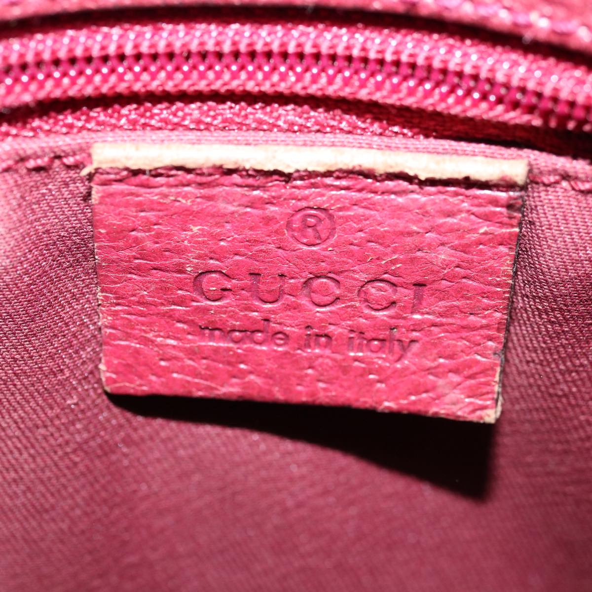 GUCCI GG Canvas Shoulder Bag Beige Red 120841 Auth ki4128