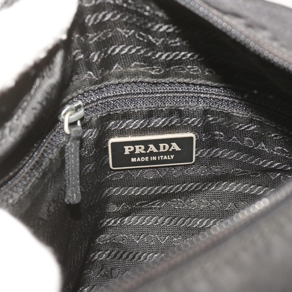 PRADA Shoulder Bag Nylon Black Auth ki4194