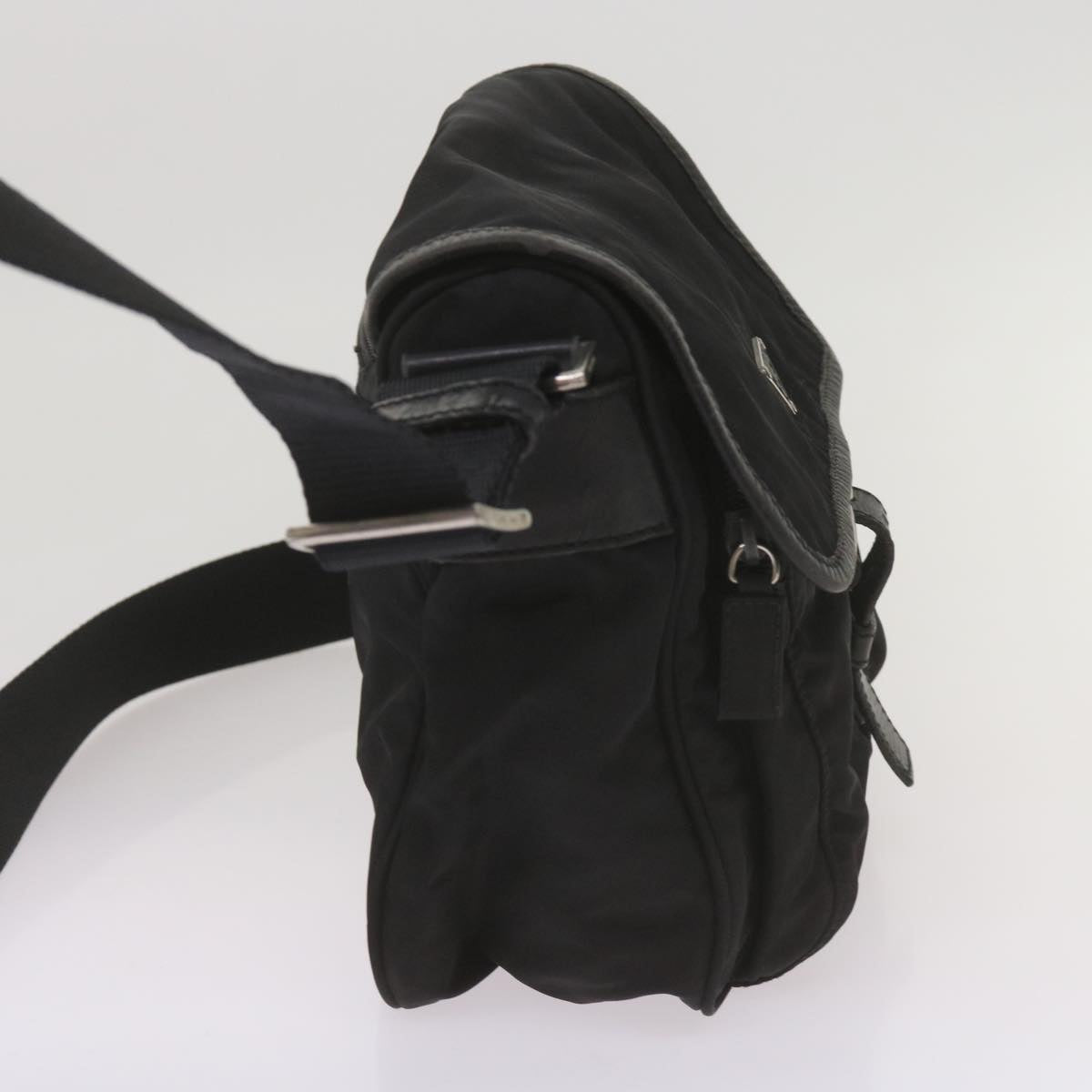 PRADA Shoulder Bag Nylon Black Auth ki4194