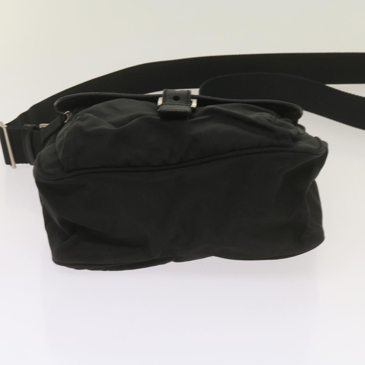 PRADA Shoulder Bag Nylon Black Auth ki4194