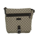 GUCCI GG Supreme Shoulder Bag PVC Beige 141194 Auth ki4209-13