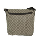 GUCCI GG Supreme Shoulder Bag PVC Beige 141194 Auth ki4209-2