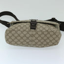 GUCCI GG Supreme Shoulder Bag PVC Beige 141194 Auth ki4209-5