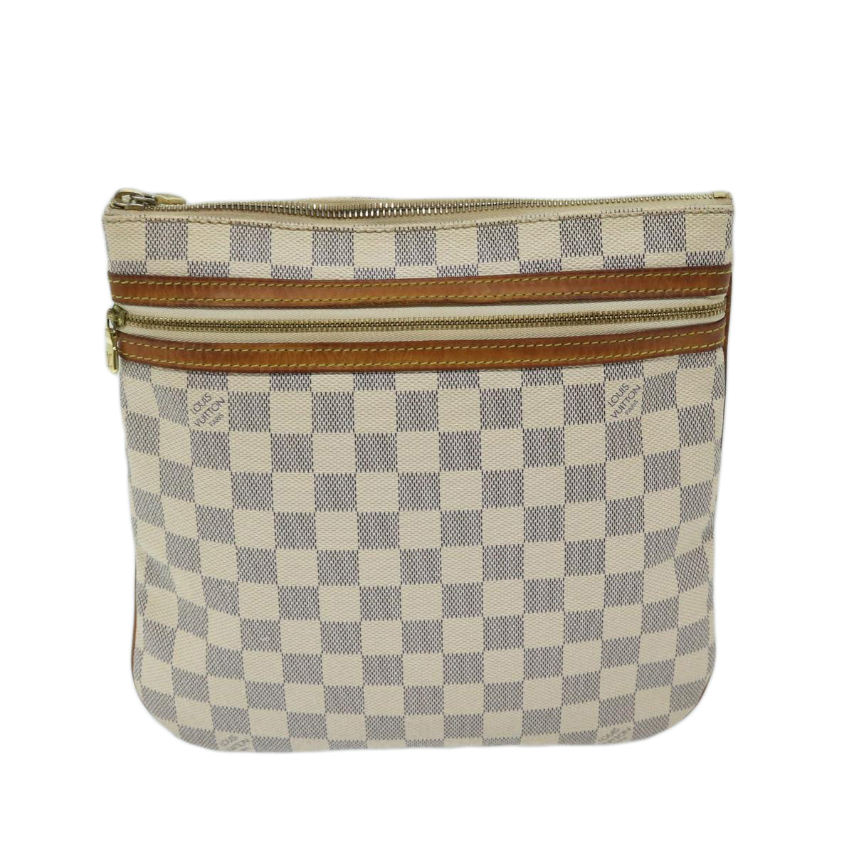 LOUIS VUITTON Damier Azur Pochette Bosphore Shoulder Bag N51112 LV Auth ki4224