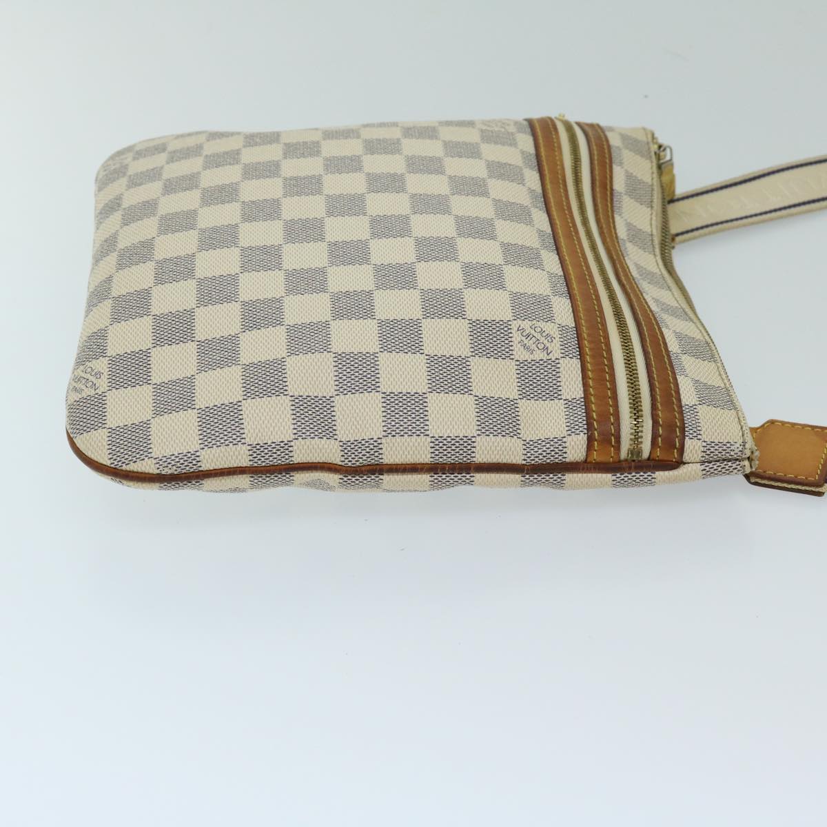 LOUIS VUITTON Damier Azur Pochette Bosphore Shoulder Bag N51112 LV Auth ki4224