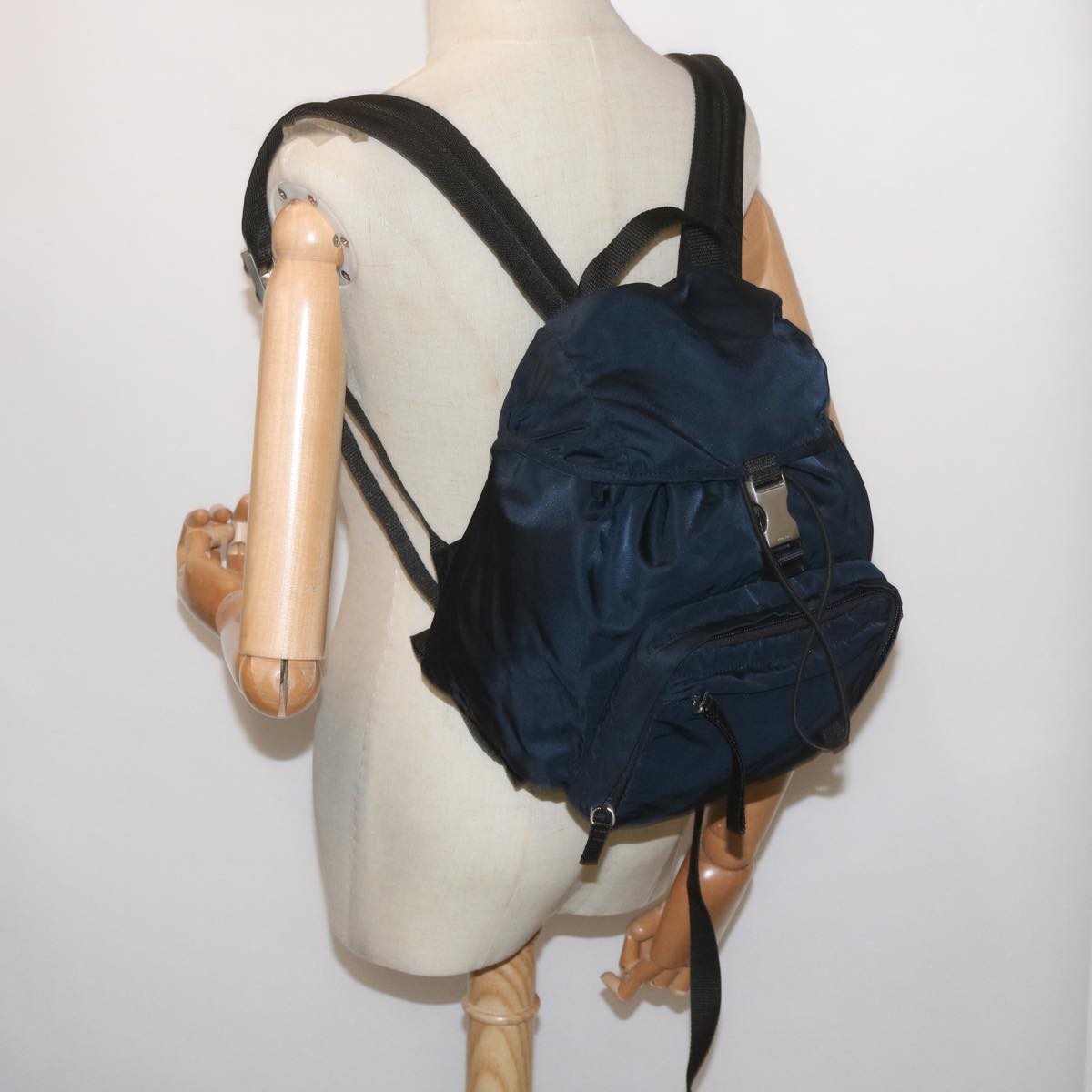 PRADA Backpack Nylon Navy Auth ki4230