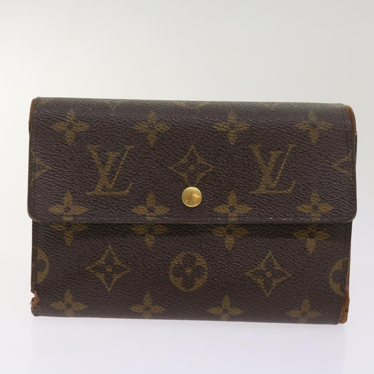 LOUIS VUITTON Monogram Damier Ebene Wallet 9Set LV Auth ki4235