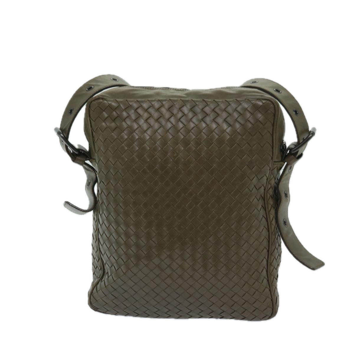 BOTTEGA VENETA INTRECCIATO Shoulder Bag Leather Brown Auth ki4236 - 0