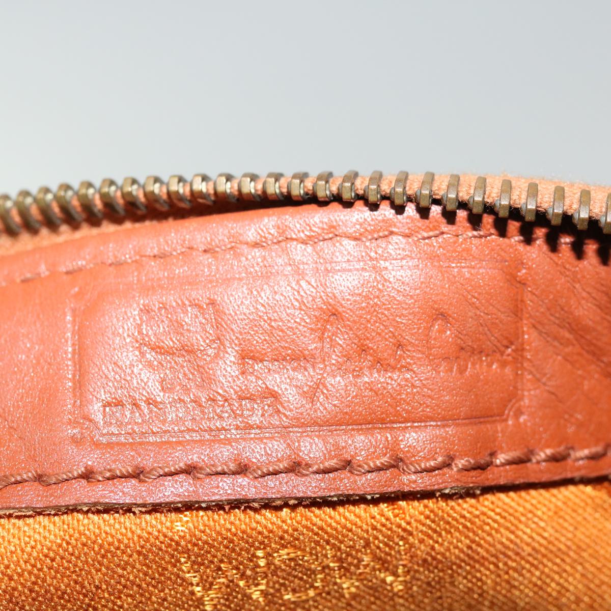 MCM Vicetos Logogram Hand Bag PVC Leather Brown Auth ki4241