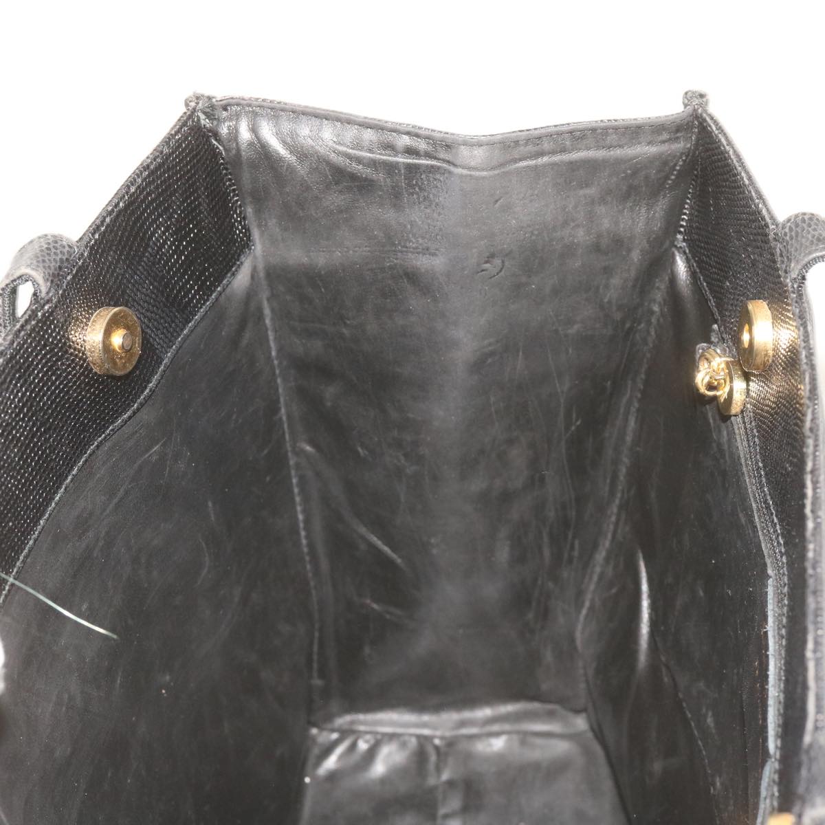 Salvatore Ferragamo Vala Tote Bag Leather Black Auth ki4275