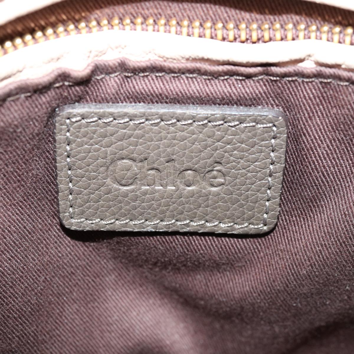 Chloe Mini Paraty Hand Bag Leather 2way Brown Auth ki4277
