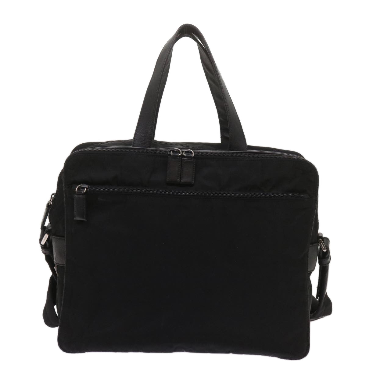 PRADA Briefcase Nylon 2way Black Auth ki4282