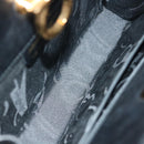 Salvatore Ferragamo Gancini Chain Shoulder Bag Leather Black Auth ki4289-11