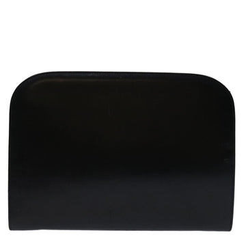 Salvatore Ferragamo Gancini Chain Shoulder Bag Leather Black Auth ki4289 - 0