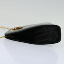 Salvatore Ferragamo Gancini Chain Shoulder Bag Leather Black Auth ki4289-3