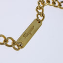 Salvatore Ferragamo Gancini Chain Shoulder Bag Leather Black Auth ki4289-14