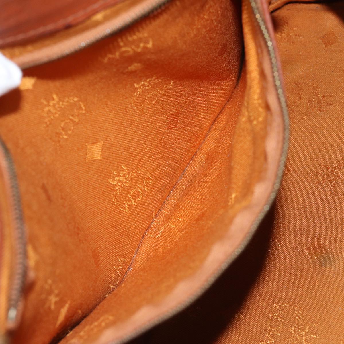 MCM Vicetos Logogram Hand Bag PVC Leather 2way Brown Auth ki4311