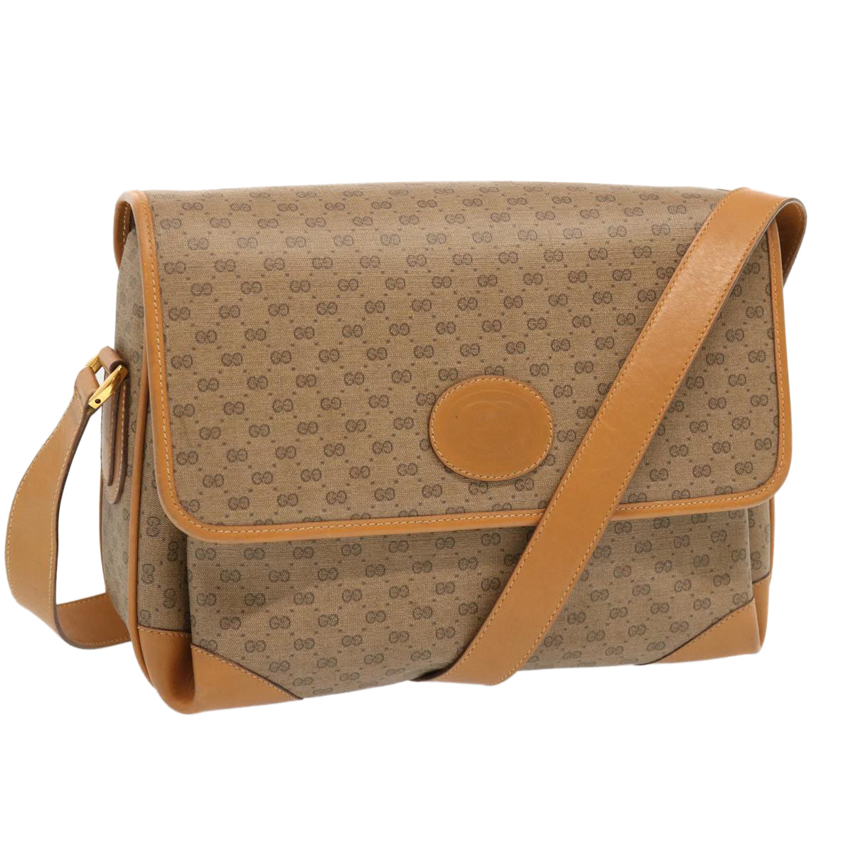 GUCCI Micro GG Supreme Shoulder Bag PVC Beige 001 116 0924 Auth ki4334