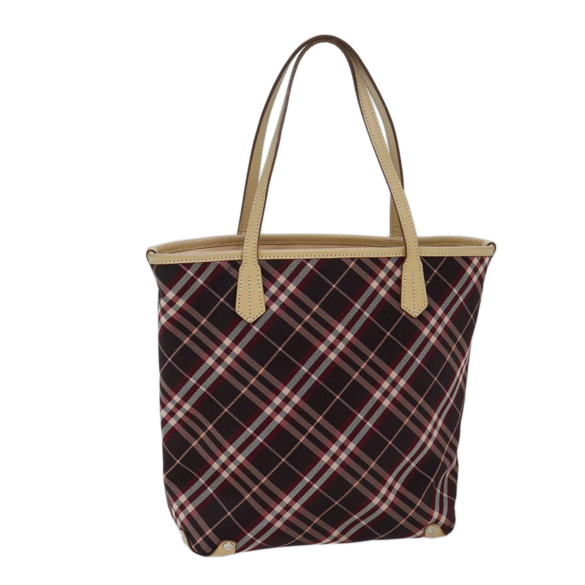 BURBERRY Blue Label Tote Bag Canvas Brown Auth ki4342